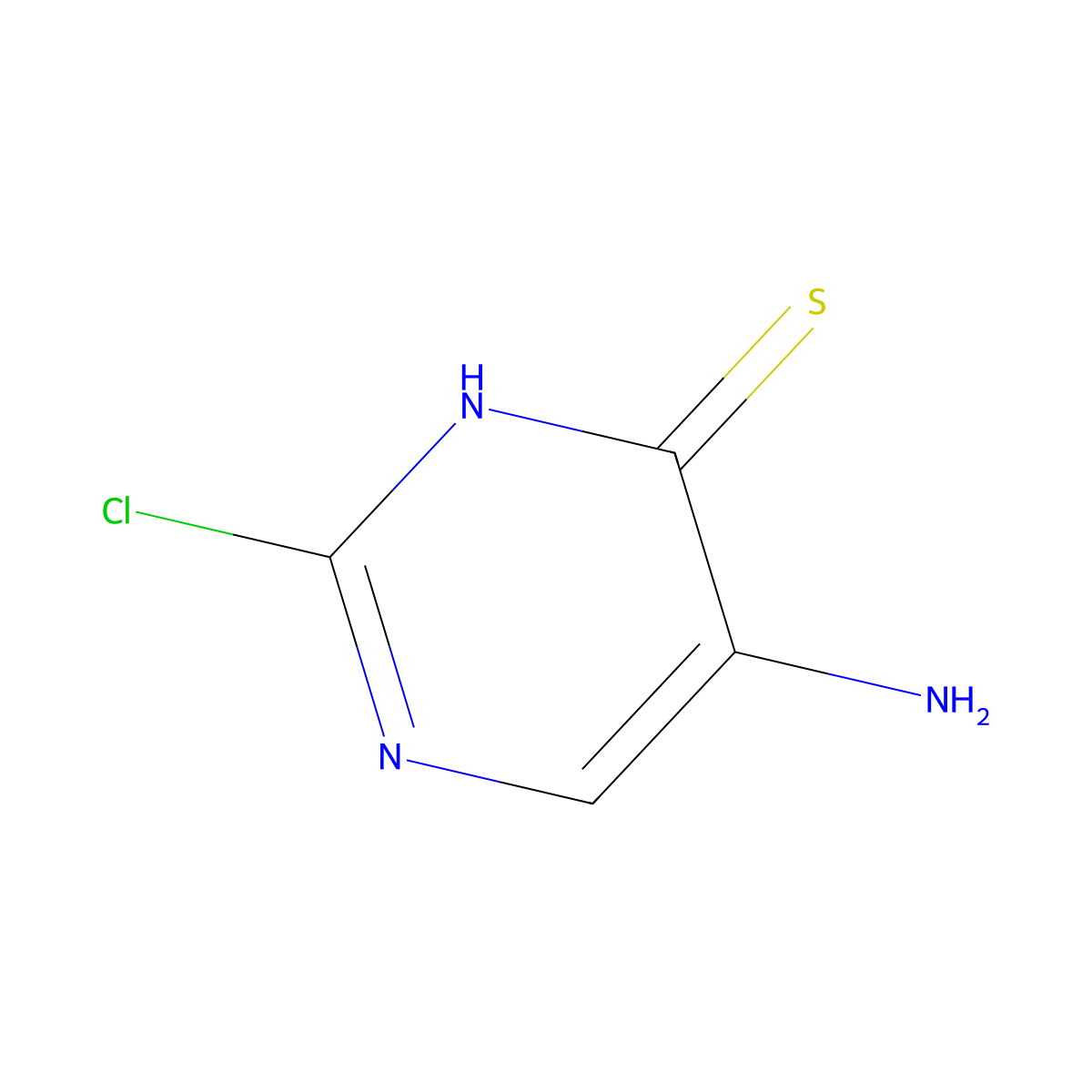 5-Amino-2-chloropyrimidine-4(3H)-thione molecular structure, CAS 14623-59-7