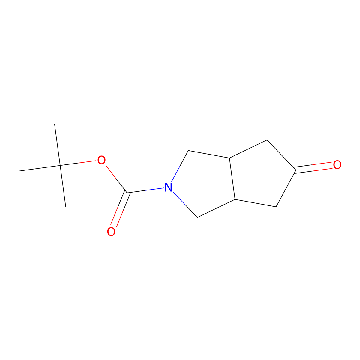 cis-tert-Butyl 5-oxohexahydrocyclopenta[c]pyrrole-2(1H)-carboxylate molecular structure, CAS 146231-54-1