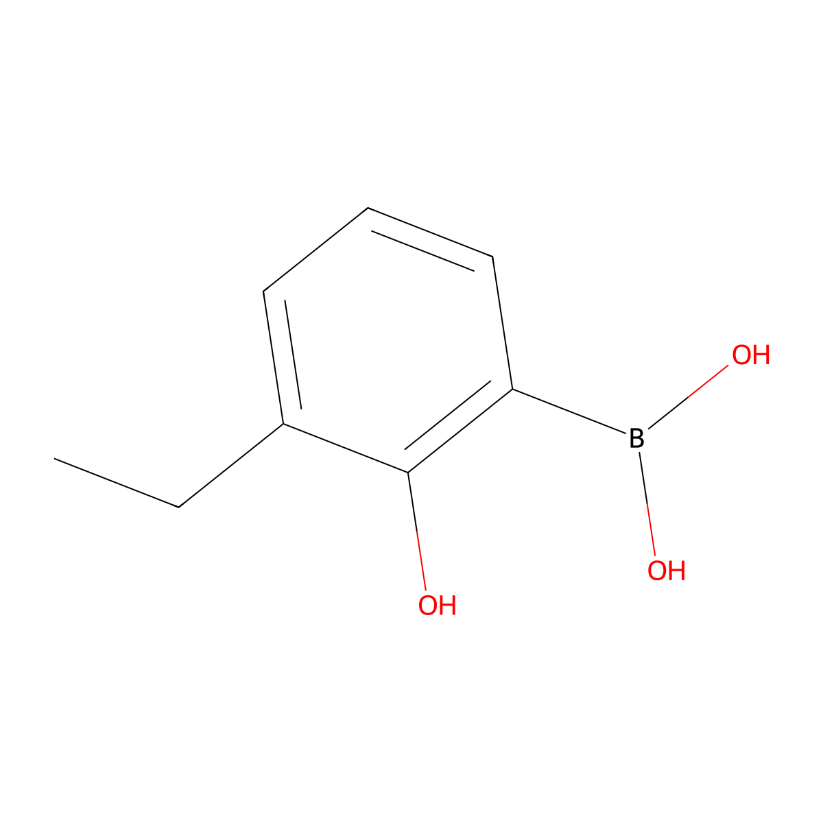 (3-Ethyl-2-hydroxyphenyl)boronic acid molecular structure, CAS 1462329-57-2