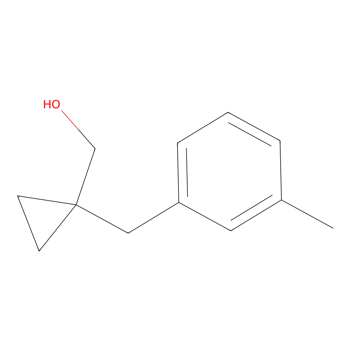 (1-(3-Methylbenzyl)cyclopropyl)methanol molecular structure, CAS 1462333-24-9