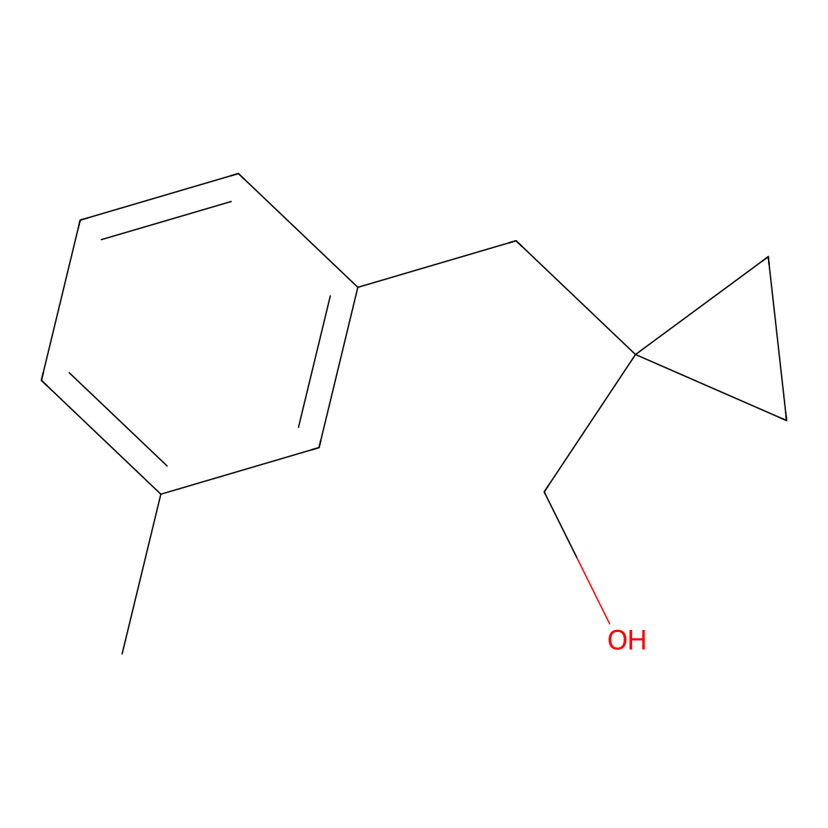 (1-(3-Methylbenzyl)cyclopropyl)methanol molecular structure, CAS 1462333-24-9