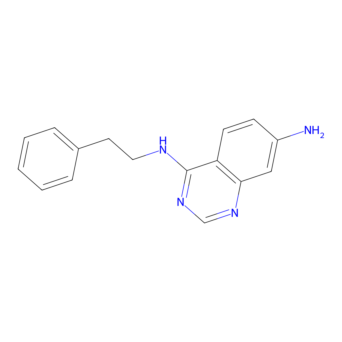 N4-(2-phenylethyl)quinazoline-4,7-diamine molecular structure, CAS 1462347-30-3