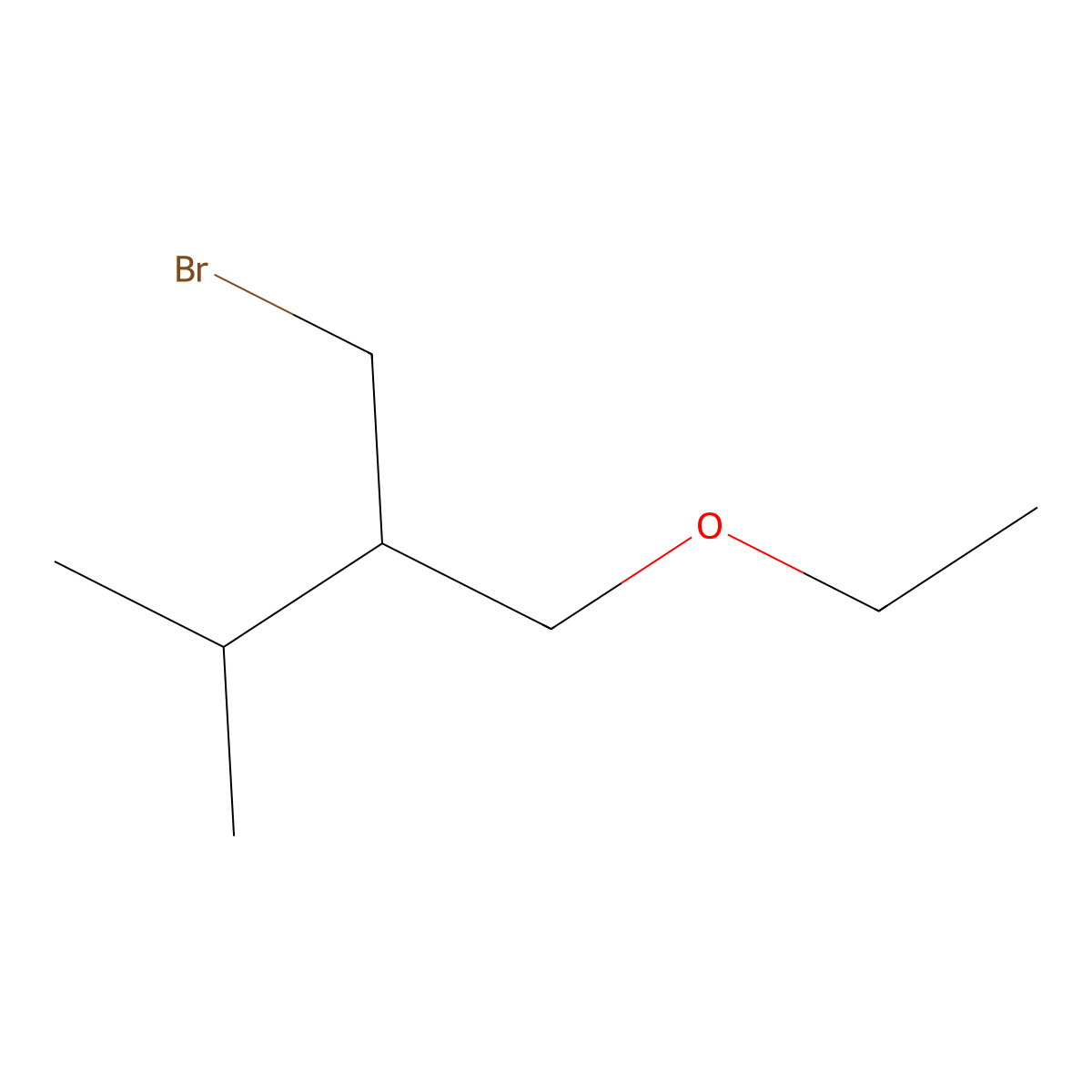 2-(Bromomethyl)-1-ethoxy-3-methylbutane molecular structure, CAS 1462356-44-0