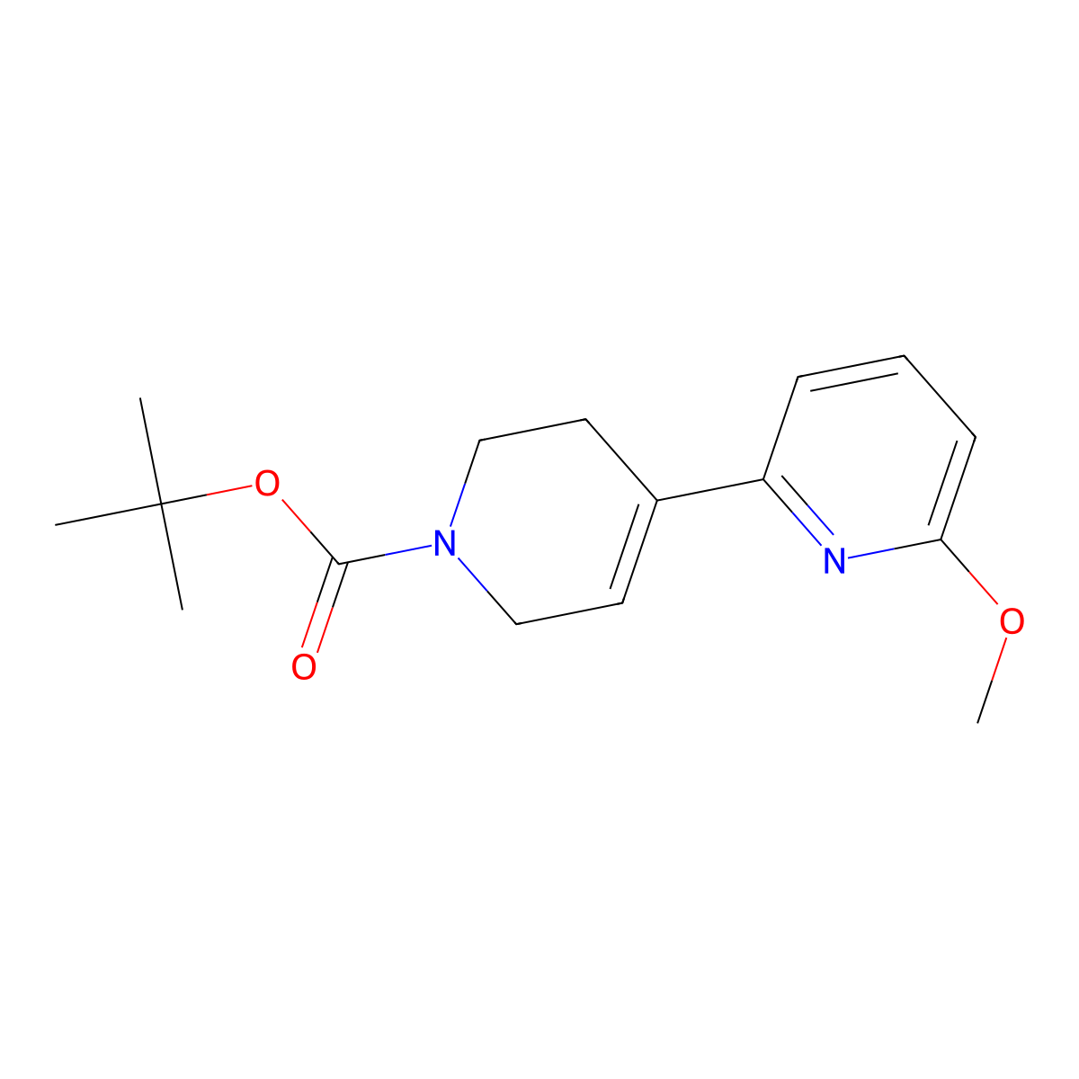 Tert-butyl 6-methoxy-3',6'-dihydro-[2,4'-bipyridine]-1'(2'h)-carboxylate molecular structure, CAS 1462380-75-1
