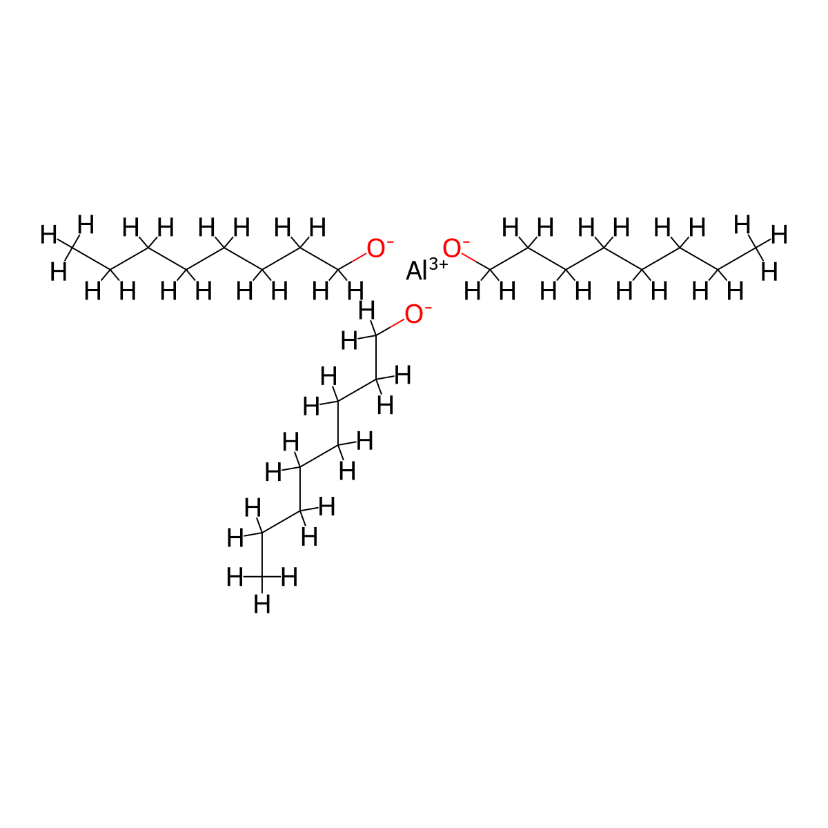 Aluminium tri(octanolate) molecular structure, CAS 14624-13-6