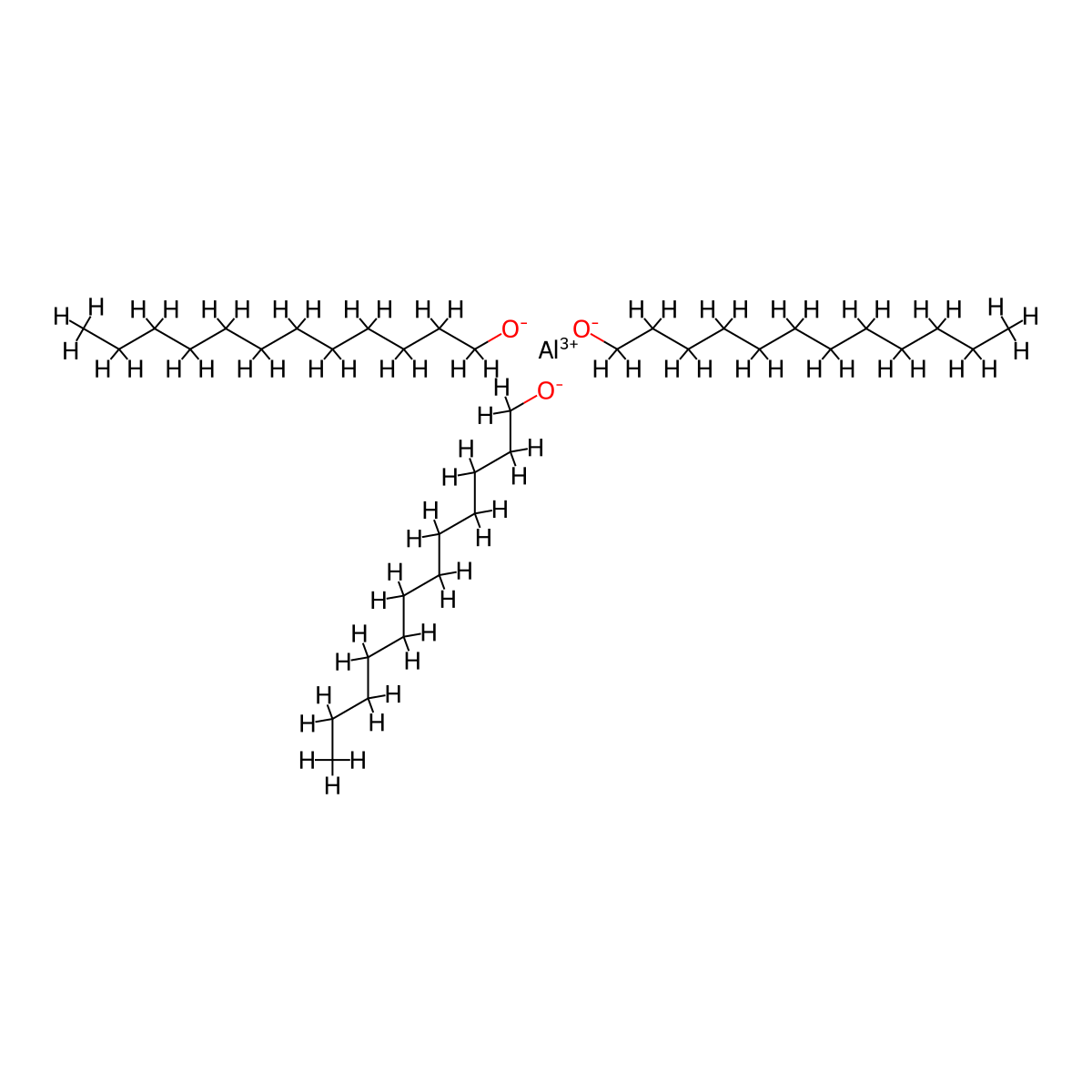 Aluminium tridodecanolate molecular structure, CAS 14624-15-8