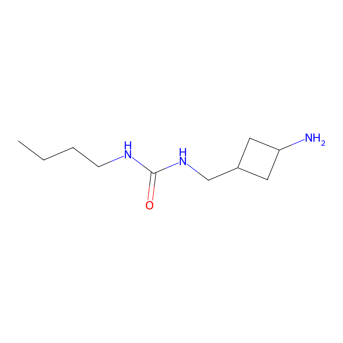 1-((3-Aminocyclobutyl)methyl)-3-butylurea molecular structure, CAS 1462401-76-8