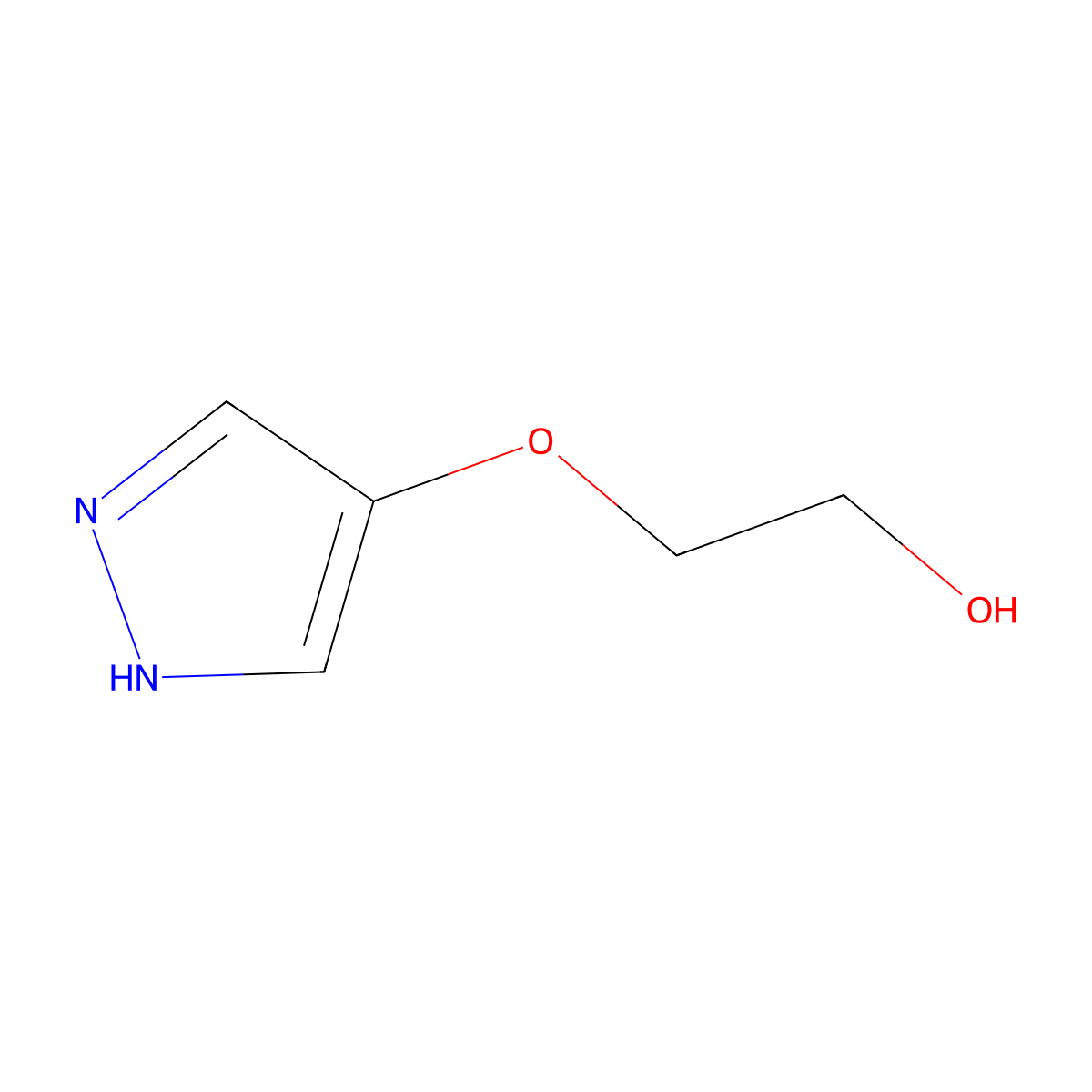 2-(1H-pyrazol-4-yloxy)ethan-1-ol molecular structure, CAS 1462414-28-3