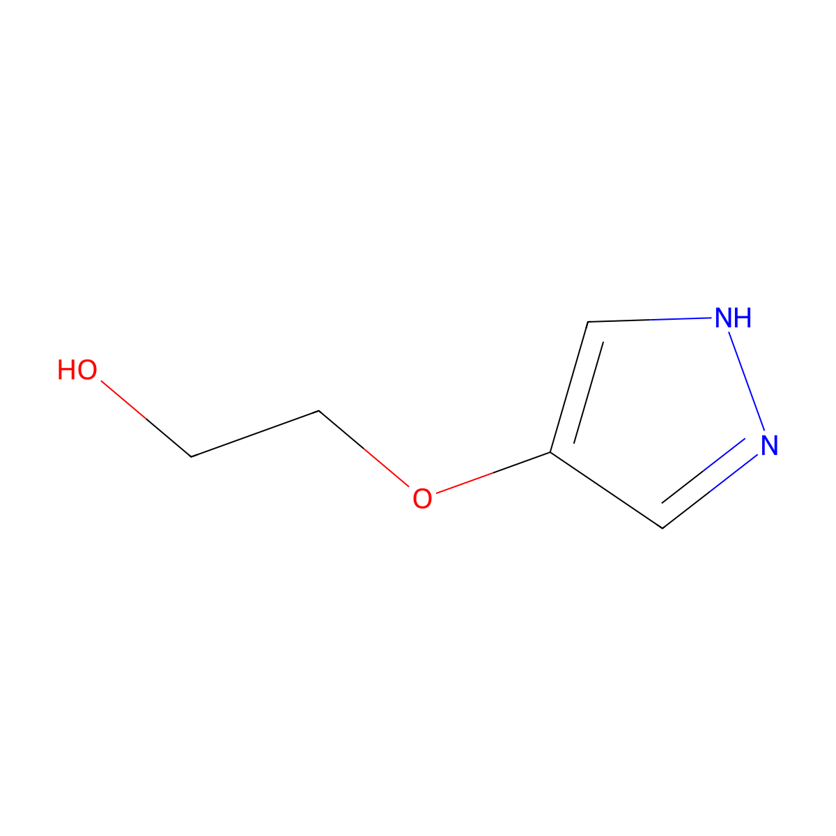 2-(1H-pyrazol-4-yloxy)ethan-1-ol molecular structure, CAS 1462414-28-3