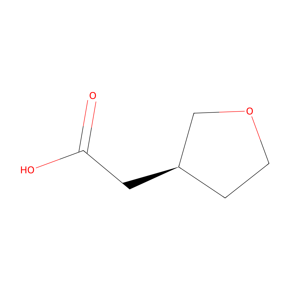 (S)-2-(Tetrahydrofuran-3-YL)acetic acid molecular structure, CAS 146255-26-7