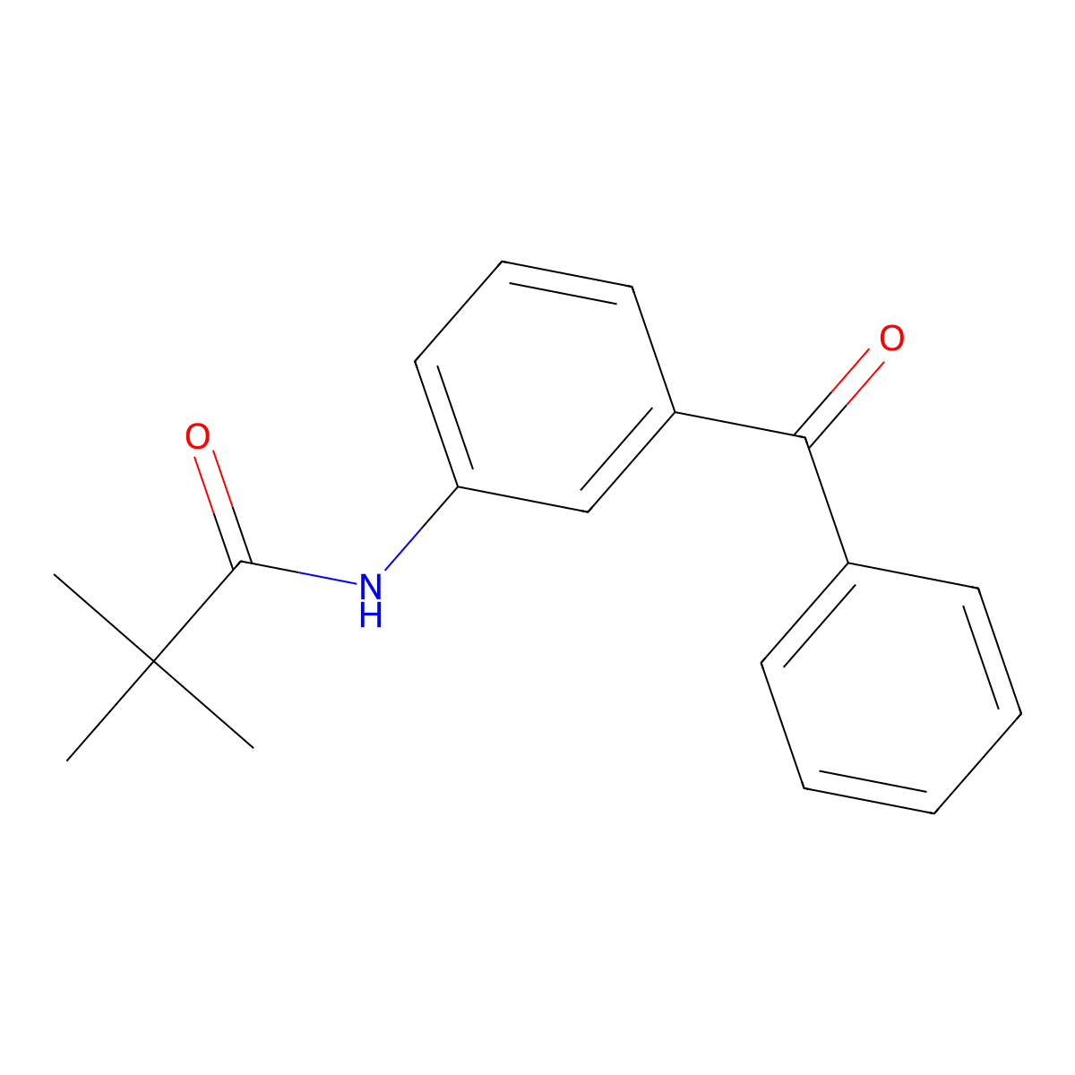 N-(3-Benzoylphenyl)-2,2-dimethylpropanamide molecular structure, CAS 146256-32-8