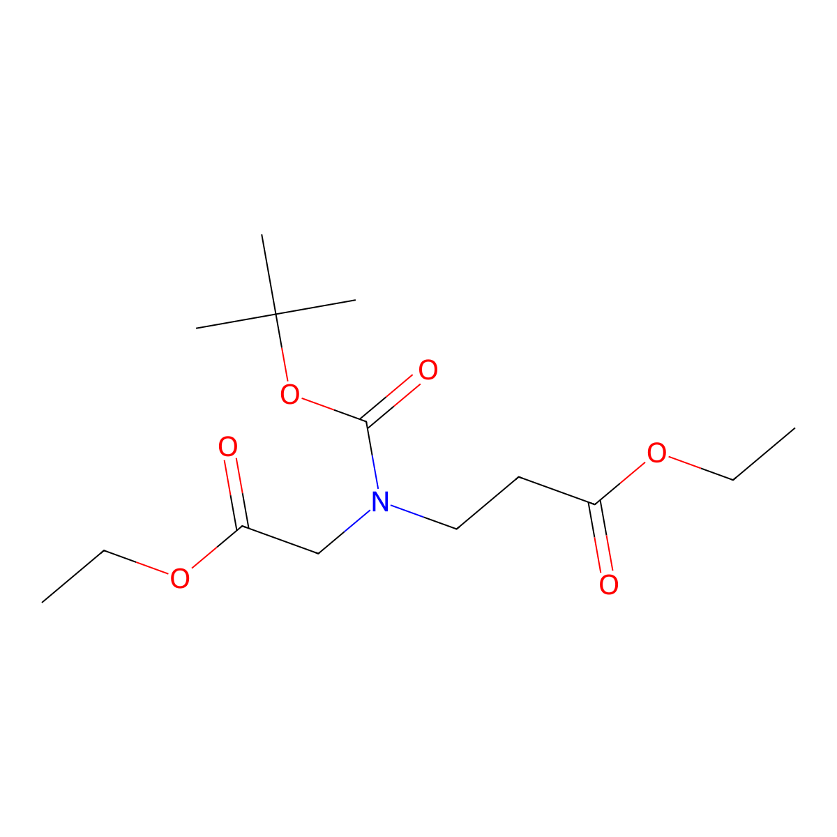 3-(tert-Butoxycarbonyl-ethoxycarbonylmethyl-amino)-propionic acid ethyl ester molecular structure, CAS 146256-97-5