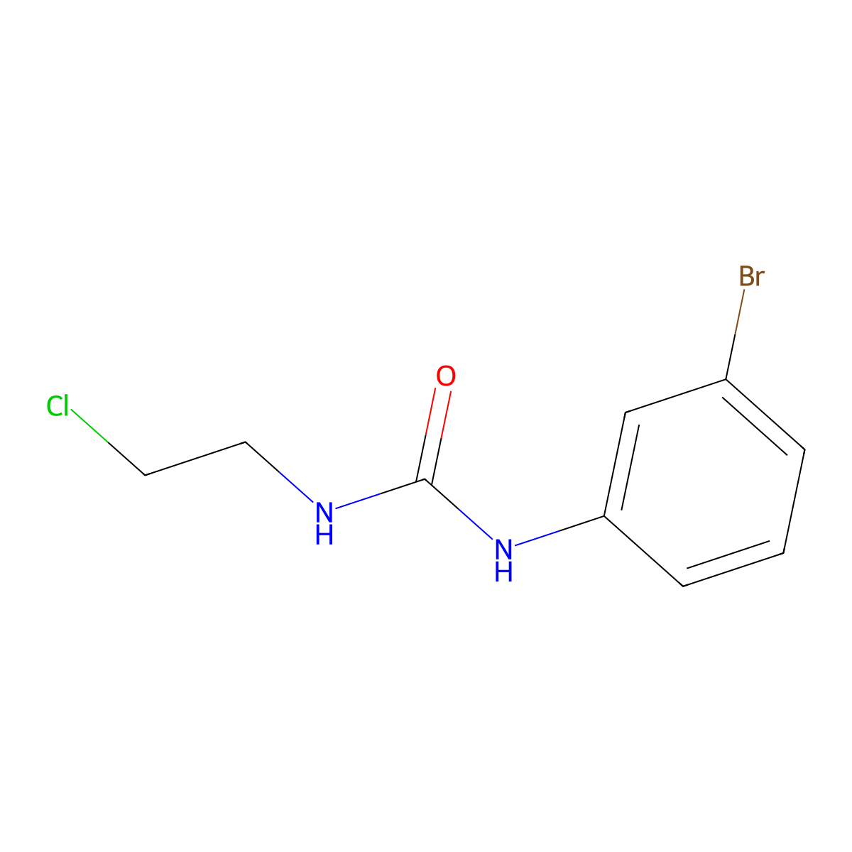 1-(3-Bromophenyl)-3-(2-chloroethyl)urea molecular structure, CAS 146257-17-2