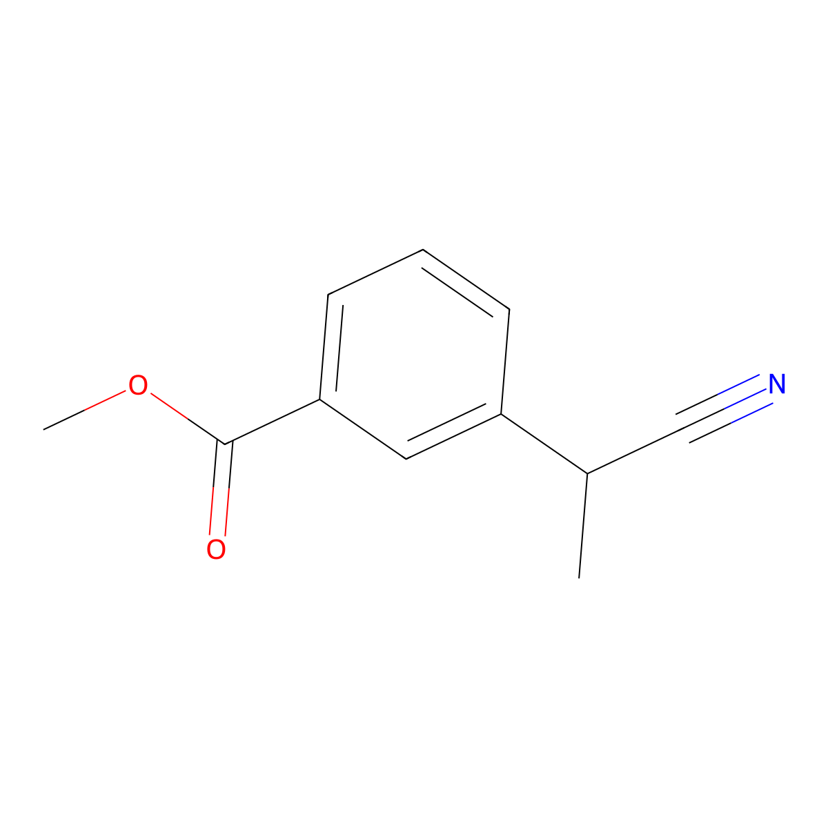Methyl 3-(1-cyanoethyl)benzoate molecular structure, CAS 146257-39-8