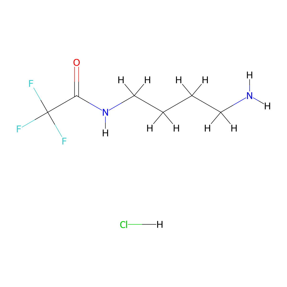 N-(4-aminobutyl)-2,2,2-trifluoroacetamide;hydrochloride molecular structure, CAS 146269-37-6