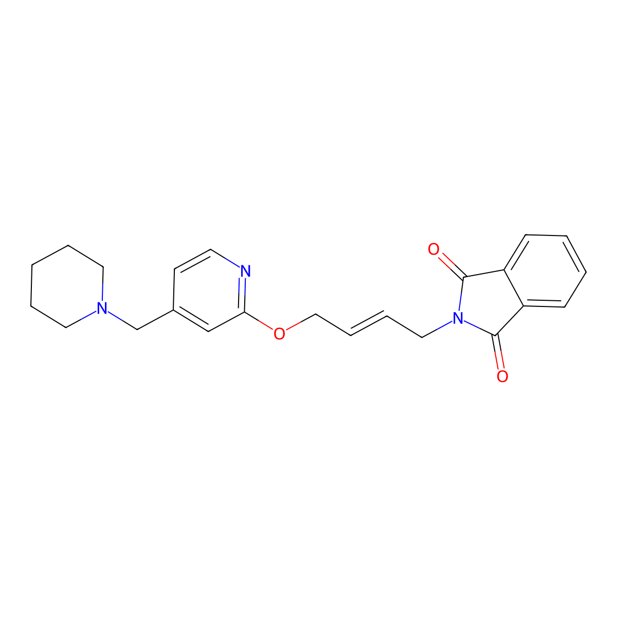 N-[(Z)-4-[4-(Piperidinomethyl)-2-pyridyloxy]-2-butenyl]phthalimide molecular structure, CAS 146269-98-9