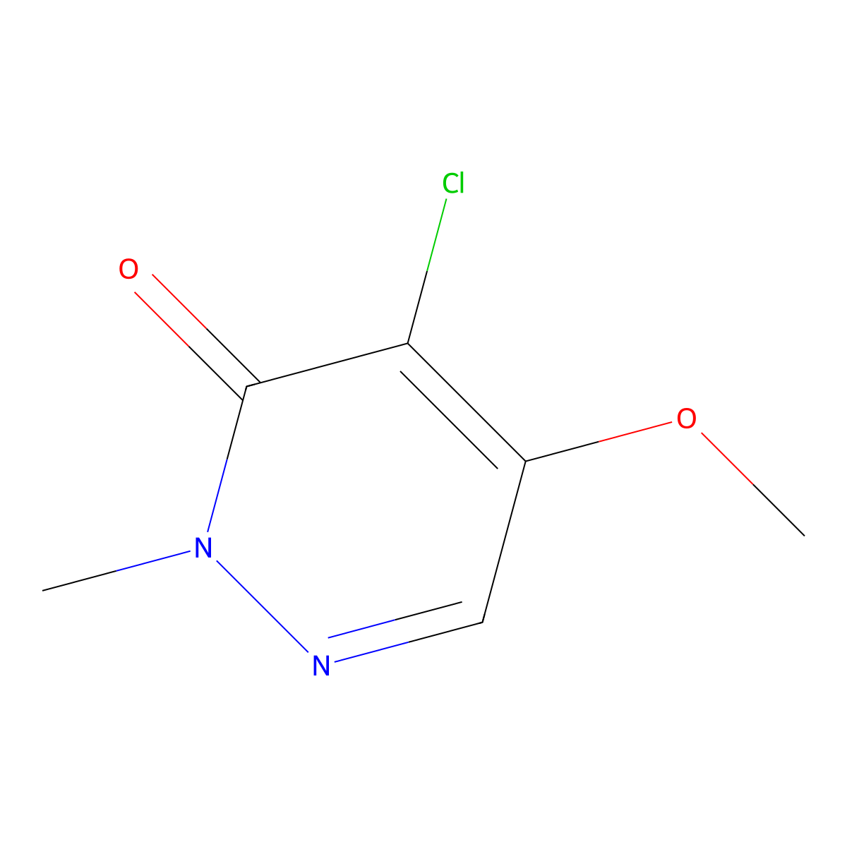 4-Chloro-5-methoxy-2-methyl-2,3-dihydropyridazin-3-one molecular structure, CAS 14628-57-0