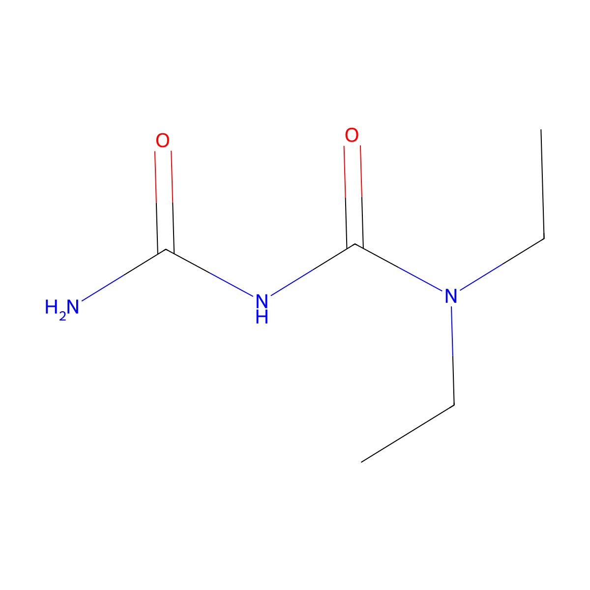 1,1-Diethylbiuret molecular structure, CAS 14628-80-9
