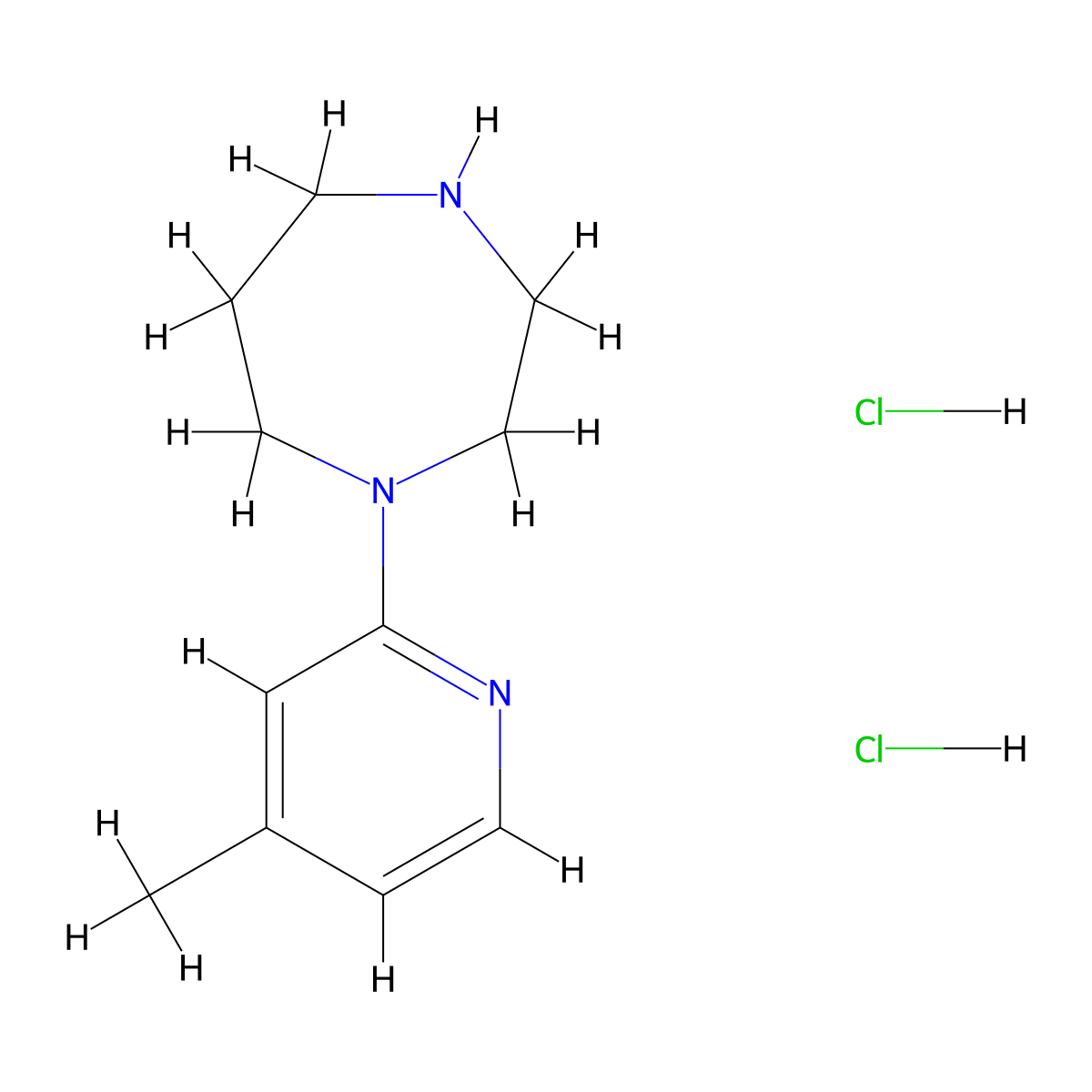 1-(4-Methylpyridin-2-YL)-1,4-diazepane dihydrochloride molecular structure, CAS 1462849-46-2