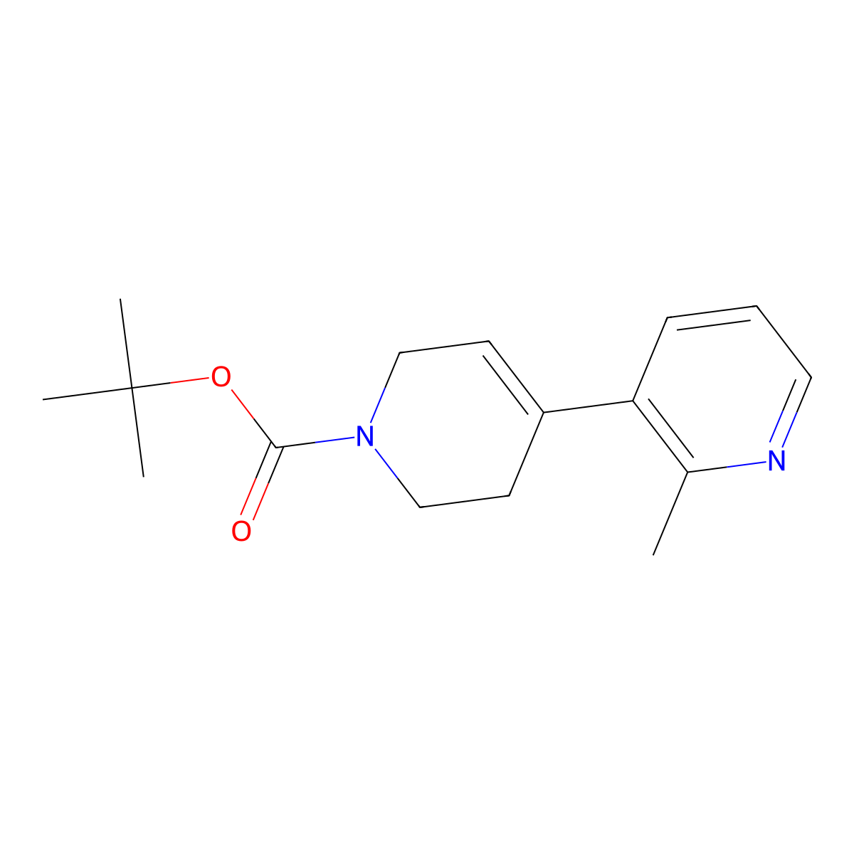 tert-Butyl 4-(2-methyl-3-pyridyl)-3,6-dihydro-2H-pyridine-1-carboxylate molecular structure, CAS 1462849-52-0