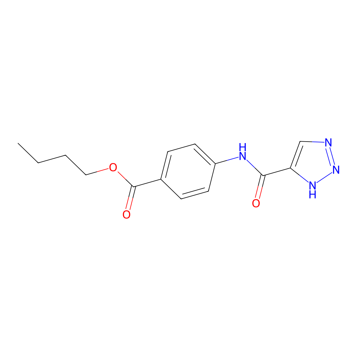 butyl 4-(1H-1,2,3-triazole-5-carboxamido)benzoate molecular structure, CAS 1462850-10-7