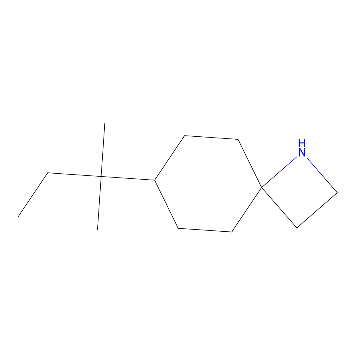 7-(2-Methylbutan-2-yl)-1-azaspiro[3.5]nonane molecular structure, CAS 1462853-13-9