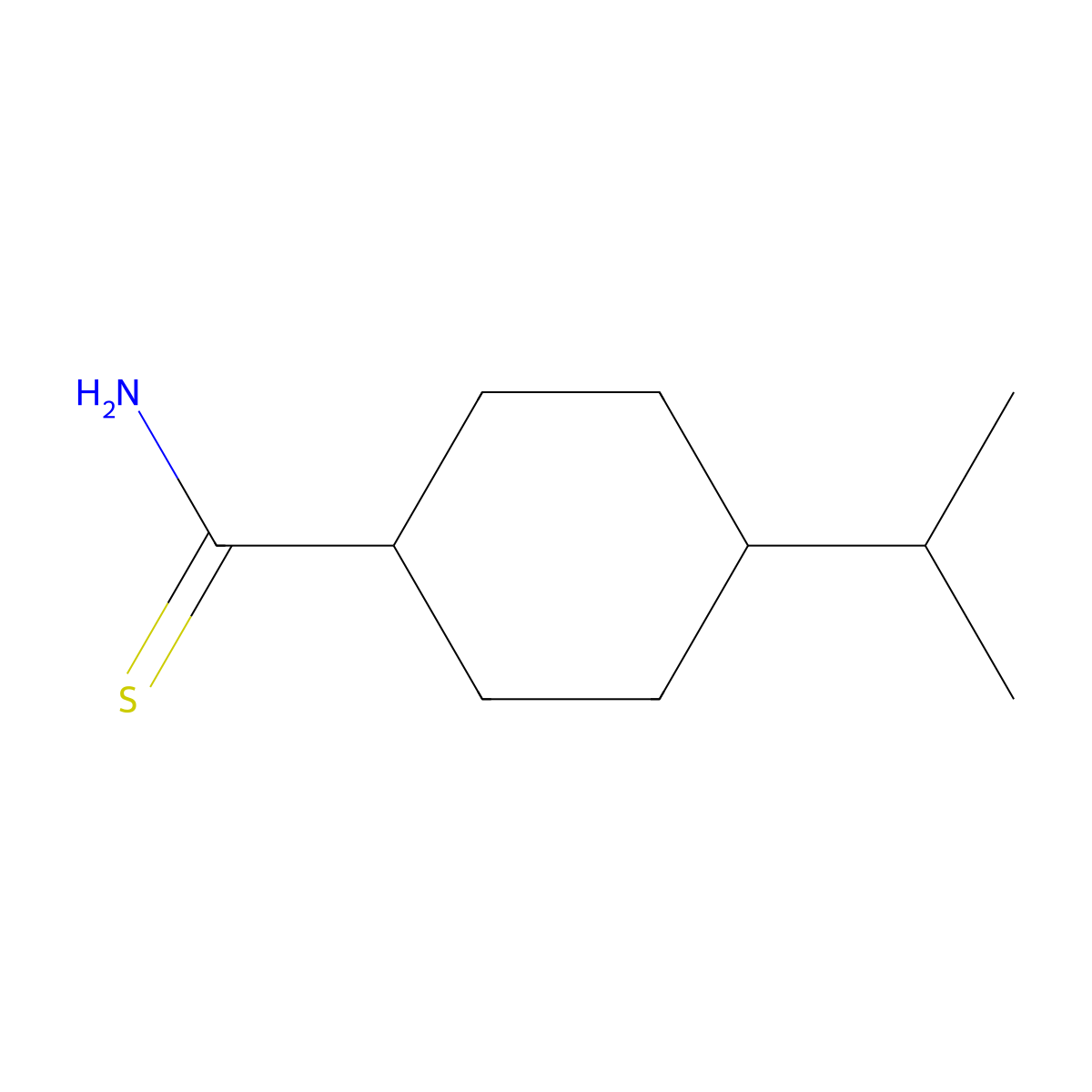 4-Isopropylcyclohexane-1-carbothioamide molecular structure, CAS 1462858-36-1