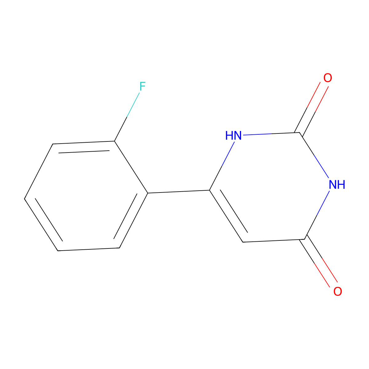 6-(2-fluorophenyl)pyrimidine-2,4(1H,3H)-dione molecular structure, CAS 1462858-80-5