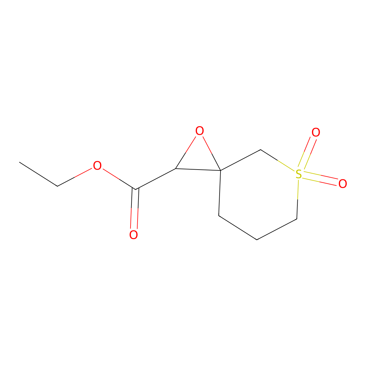 Ethyl 5,5-dioxo-1-oxa-5lambda6-thiaspiro[2.5]octane-2-carboxylate molecular structure, CAS 1462858-89-4
