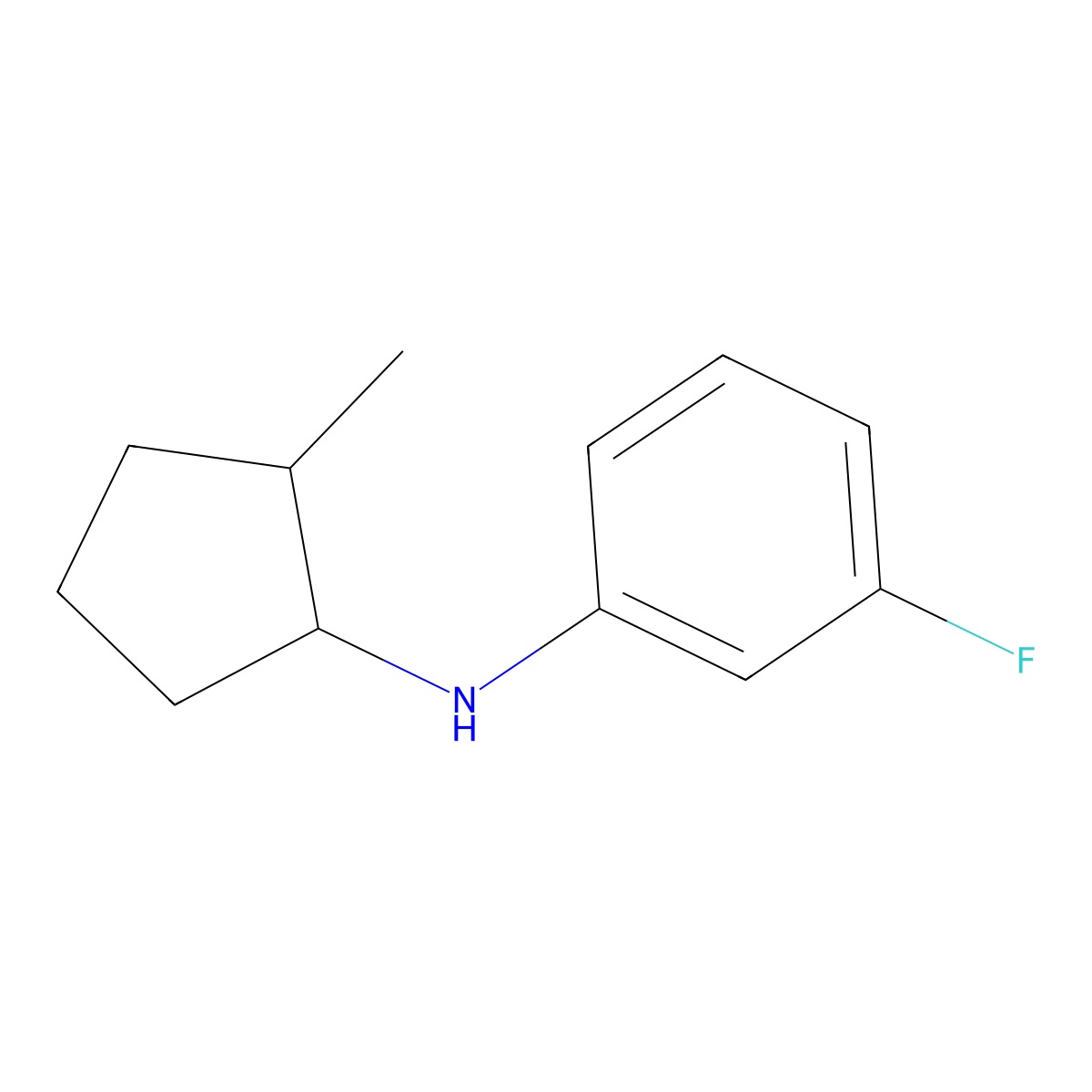 3-fluoro-N-(2-methylcyclopentyl)aniline molecular structure, CAS 1462866-72-3