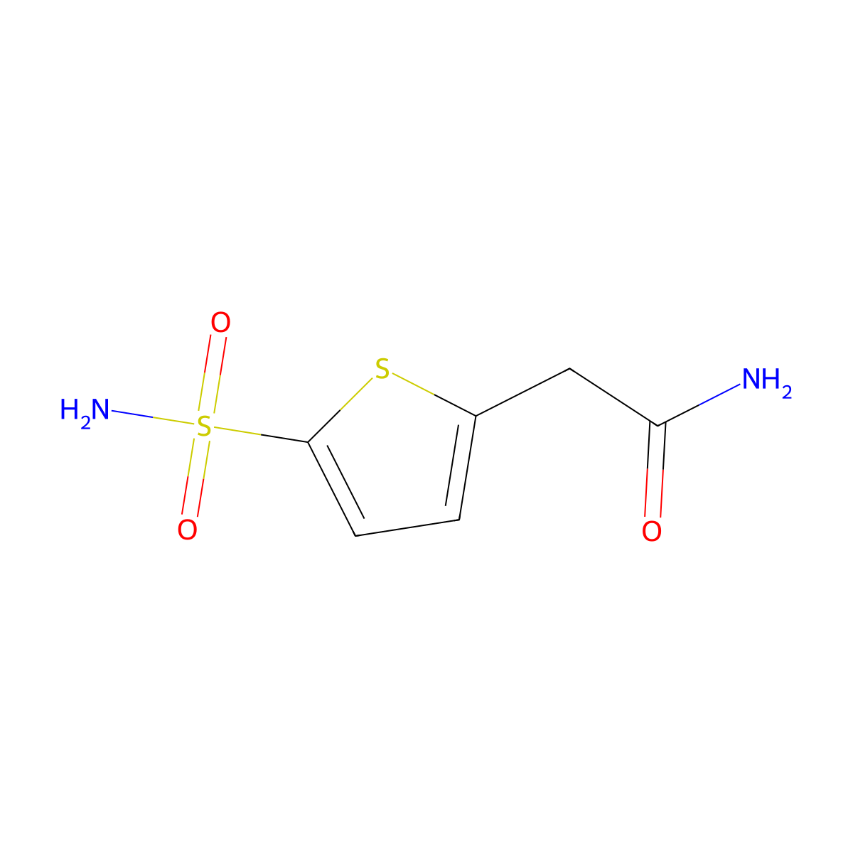 2-(5-Sulfamoylthiophen-2-yl)acetamide molecular structure, CAS 1462872-61-2