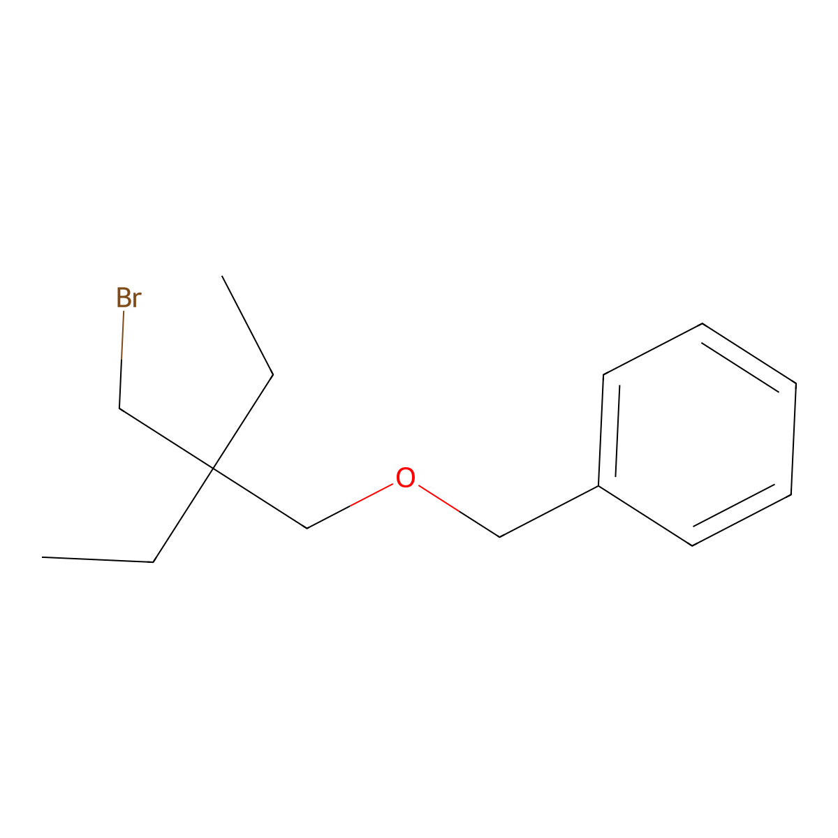 {[2-(Bromomethyl)-2-ethylbutoxy]methyl}benzene molecular structure, CAS 1462882-09-2