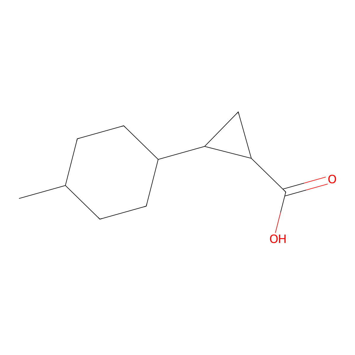2-(4-Methylcyclohexyl)cyclopropane-1-carboxylic acid molecular structure, CAS 1462882-35-4