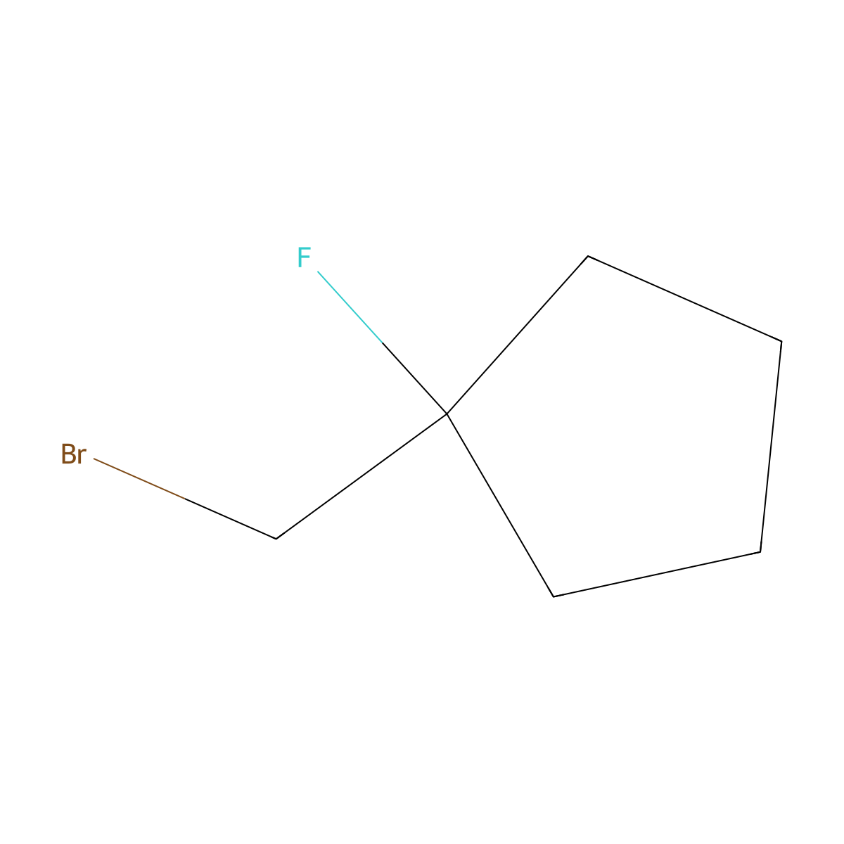 1-(Bromomethyl)-1-fluorocyclopentane molecular structure, CAS 1462885-73-9