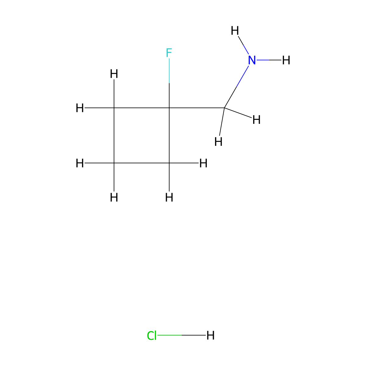 (1-Fluorocyclobutyl)methanamine hydrochloride molecular structure, CAS 1462885-81-9