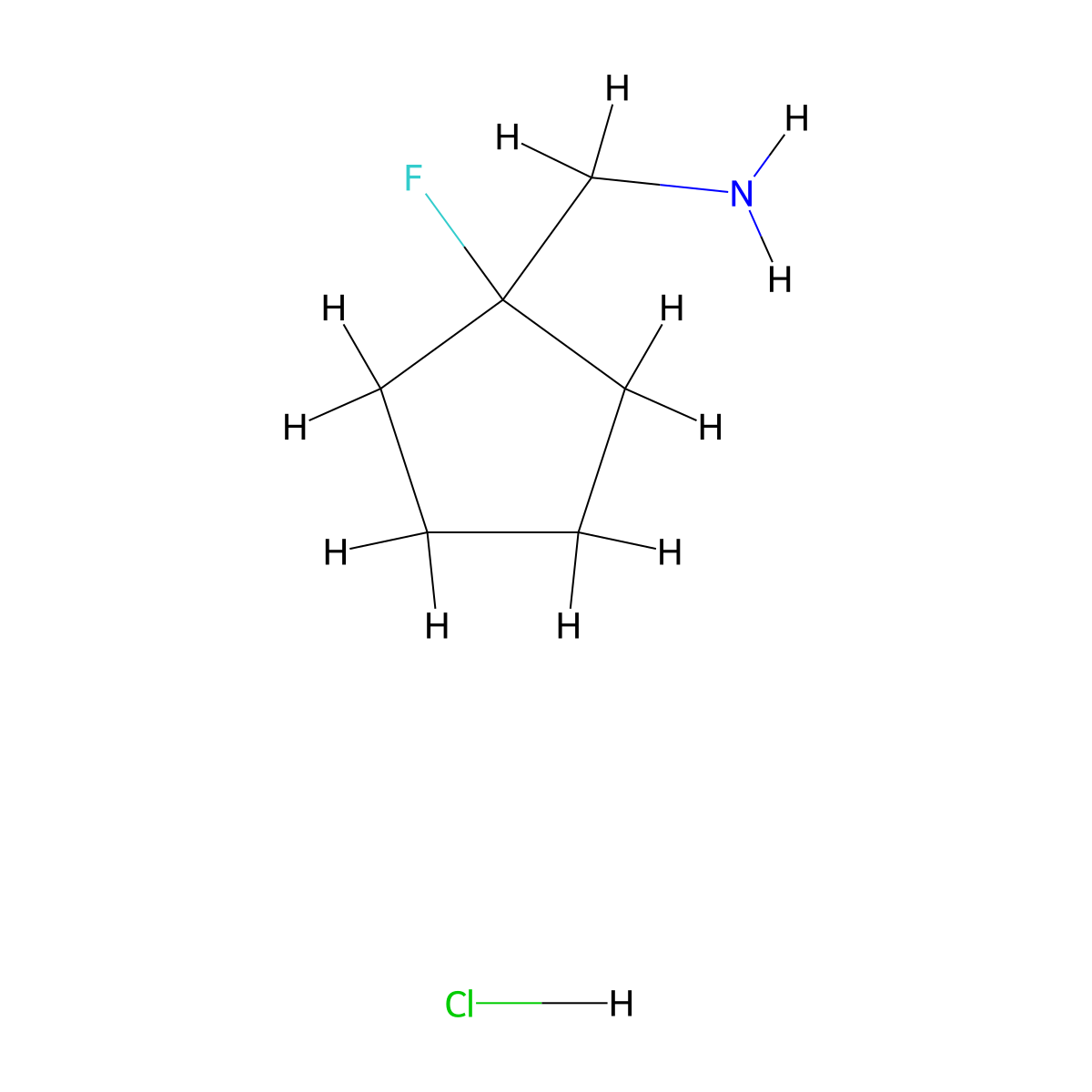(1-Fluorocyclopentyl)methanamine hydrochloride molecular structure, CAS 1462885-83-1