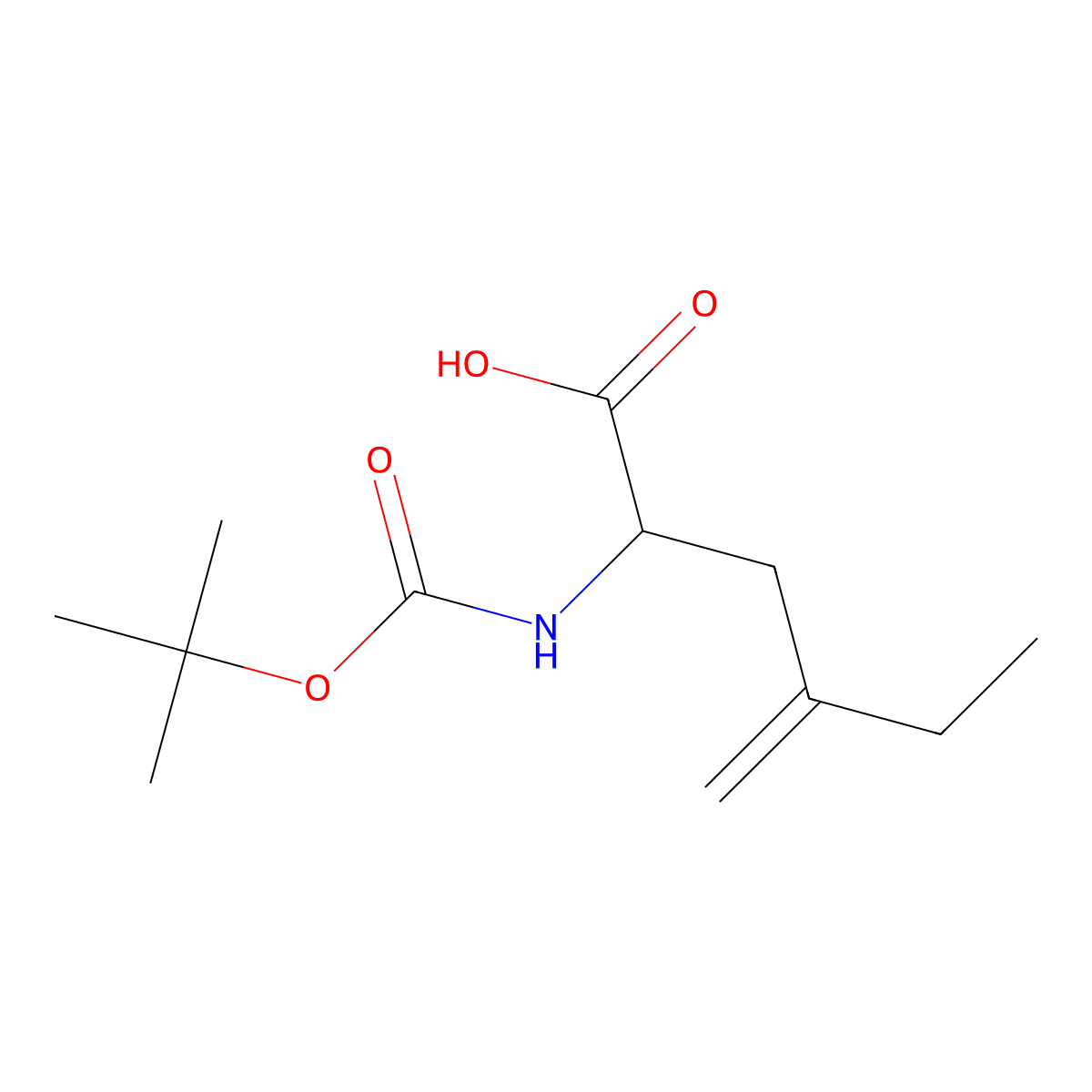 2-{[(Tert-butoxy)carbonyl]amino}-4-methylidenehexanoic acid molecular structure, CAS 1462891-82-2