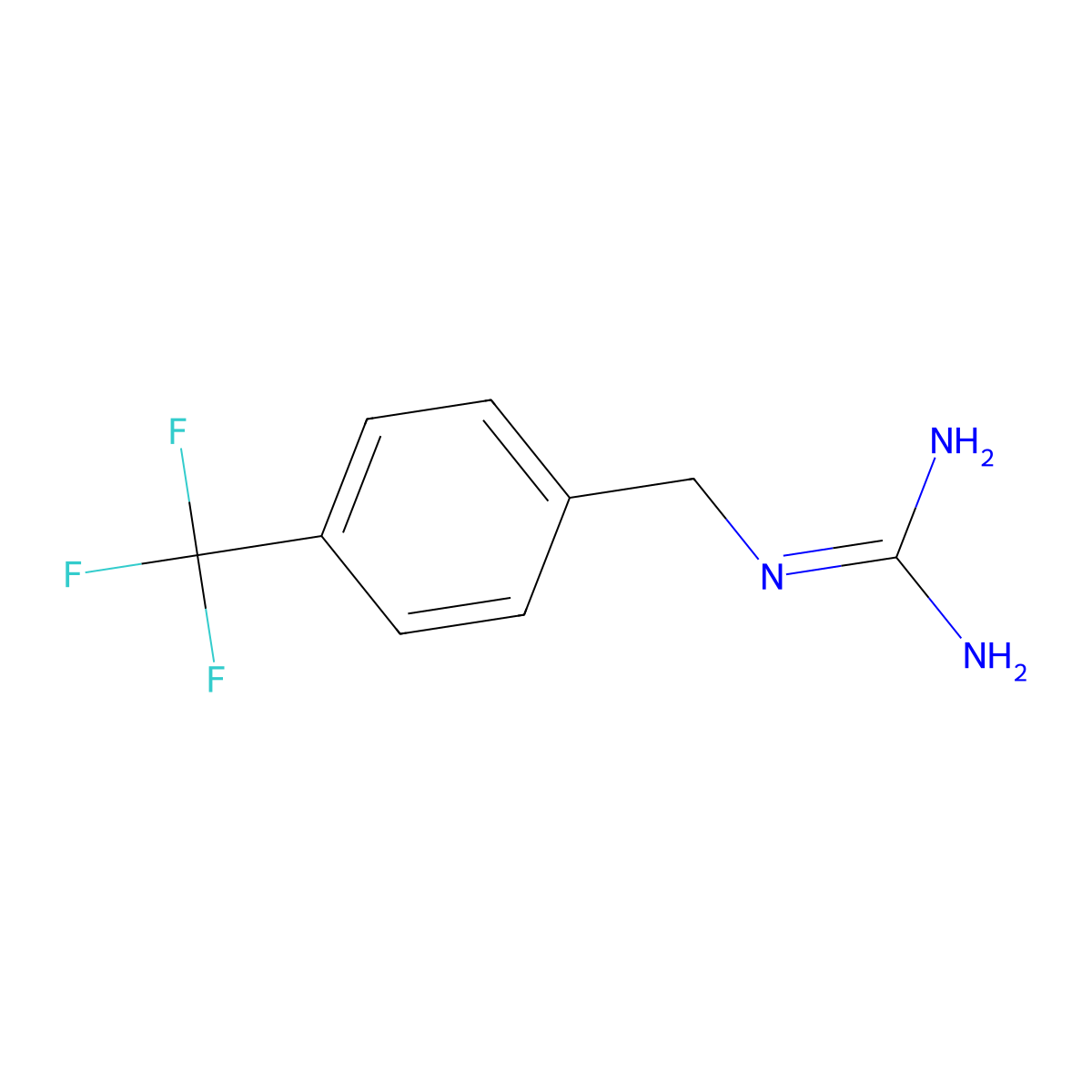 1-(4-Trifluoromethylbenzyl)guanidine molecular structure, CAS 14629-39-1