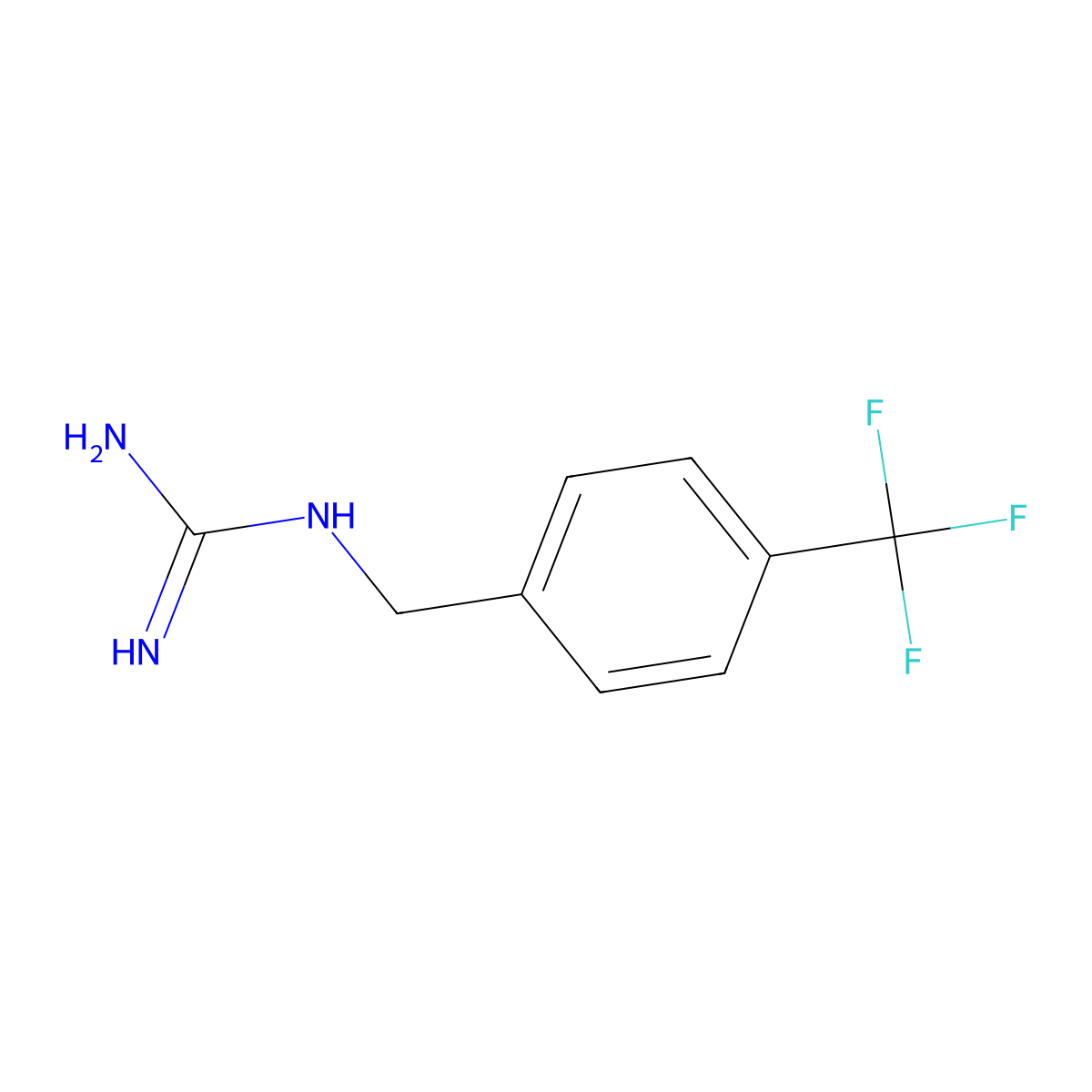 1-(4-Trifluoromethylbenzyl)guanidine molecular structure, CAS 14629-39-1