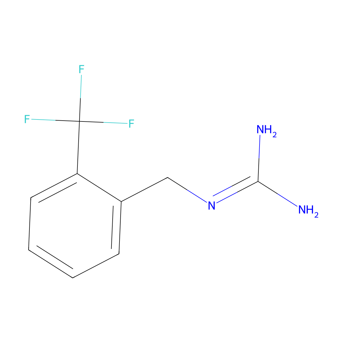 1-[2-(Trifluoromethyl)benzyl]guanidine molecular structure, CAS 14629-40-4