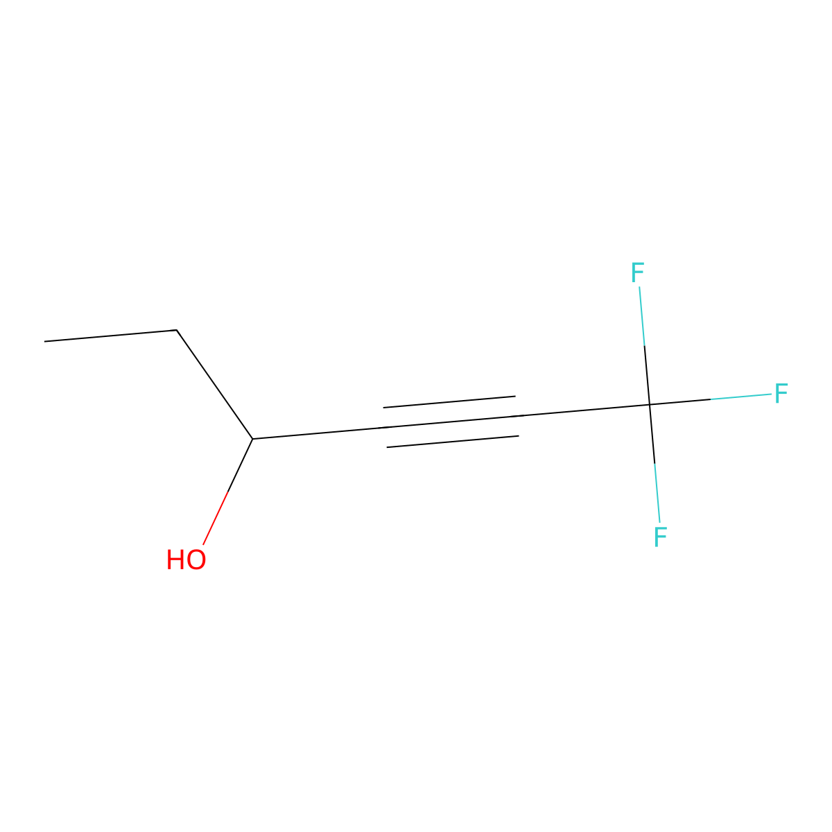 6,6,6-Trifluorohex-4-yn-3-ol molecular structure, CAS 14629-76-6
