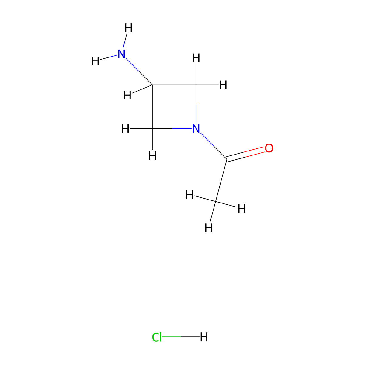 1-(3-Aminoazetidin-1-yl)ethanone hydrochloride molecular structure, CAS 1462921-50-1