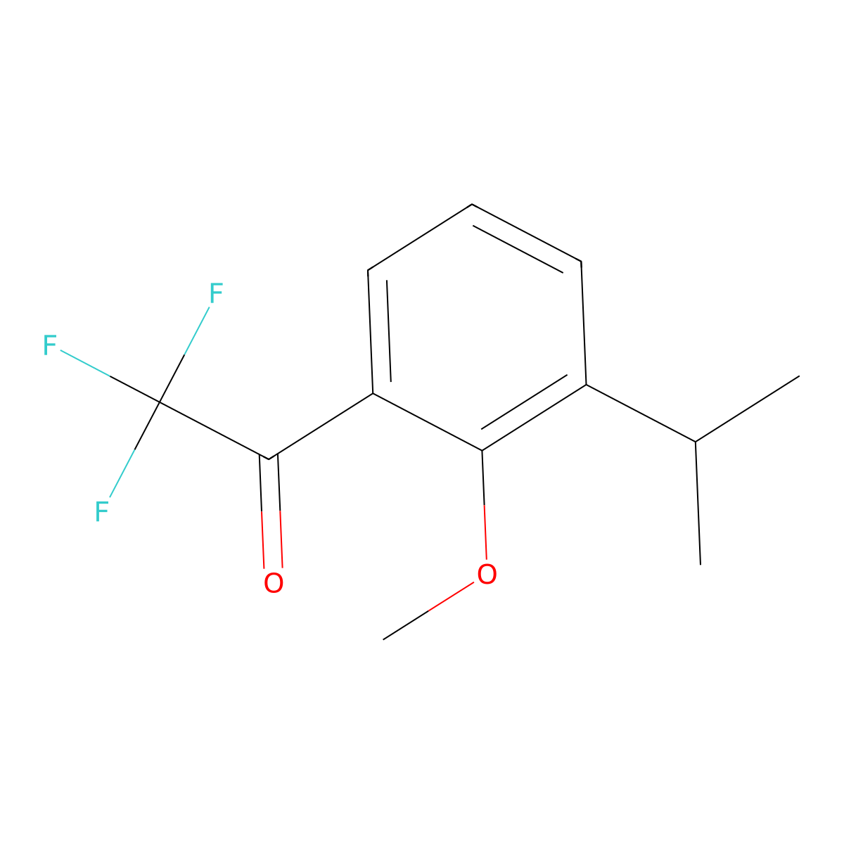 2-Isopropyl-6-trifluoroacetyl anisole molecular structure, CAS 1462929-45-8