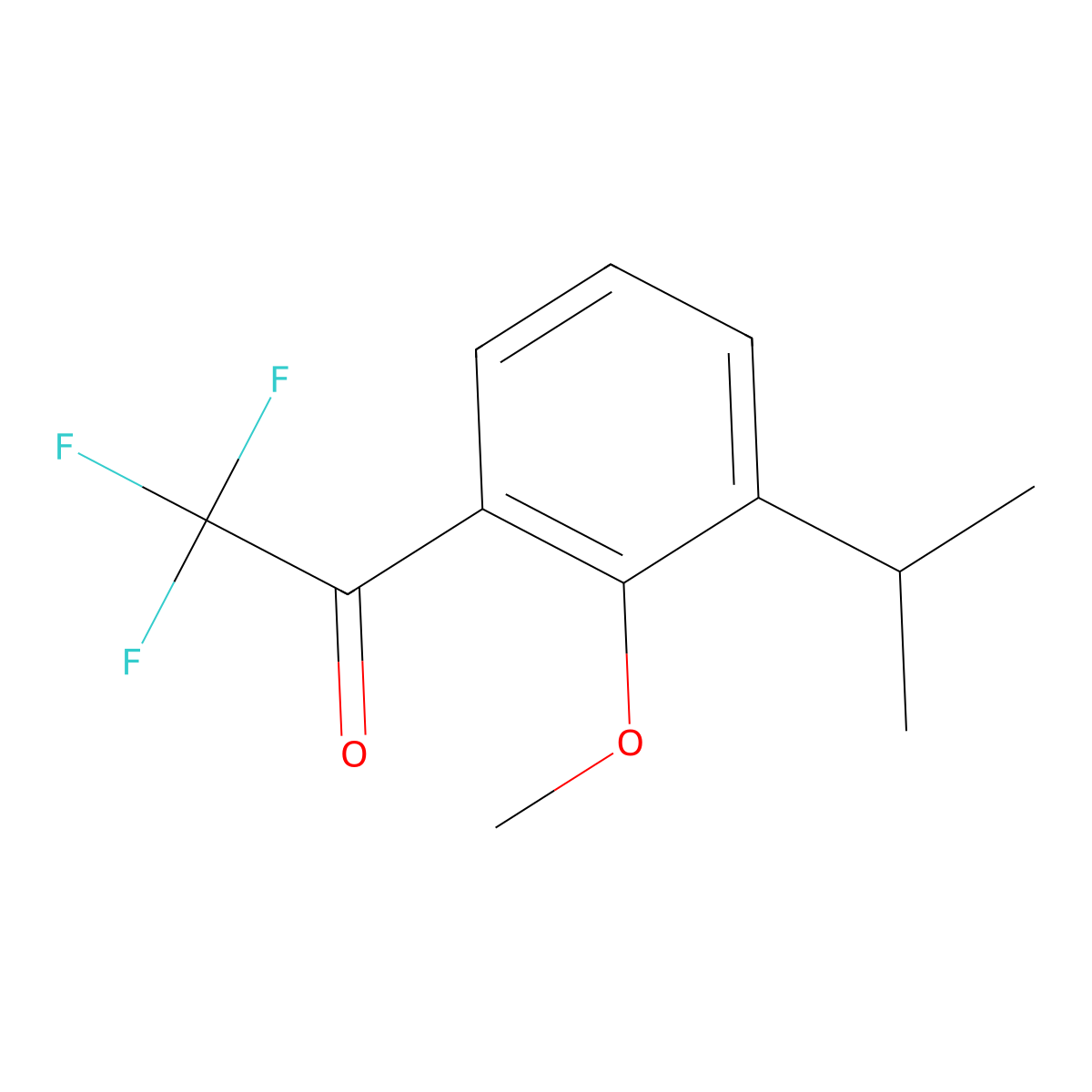 2-Isopropyl-6-trifluoroacetyl anisole molecular structure, CAS 1462929-45-8