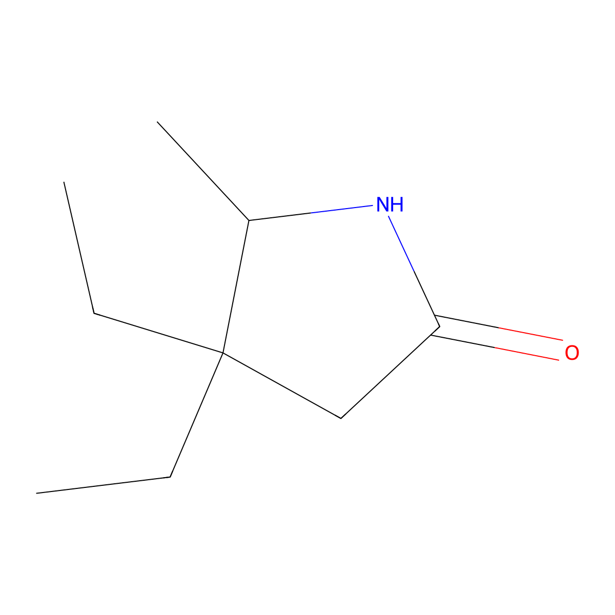 4,4-Diethyl-5-methylpyrrolidin-2-one molecular structure, CAS 1462934-85-5