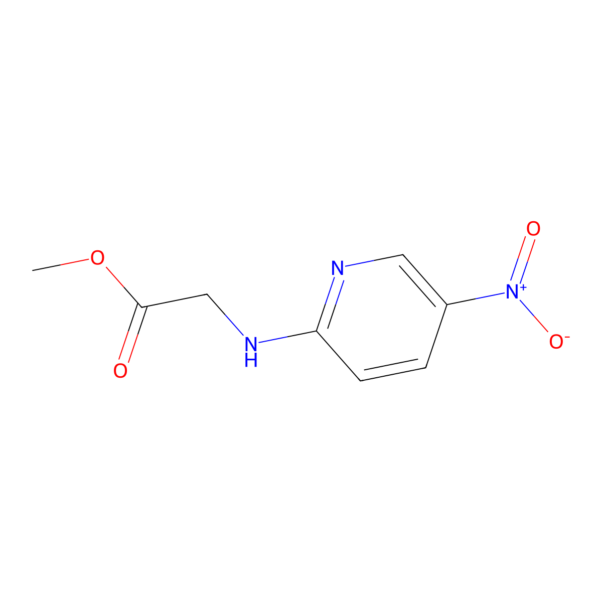 Methyl 2-[(5-nitropyridin-2-yl)amino]acetate molecular structure, CAS 146294-97-5