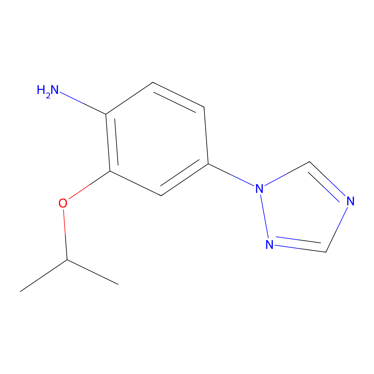 2-Isopropoxy-4-(1H-1,2,4-triazol-1-YL)aniline molecular structure, CAS 1462950-78-2