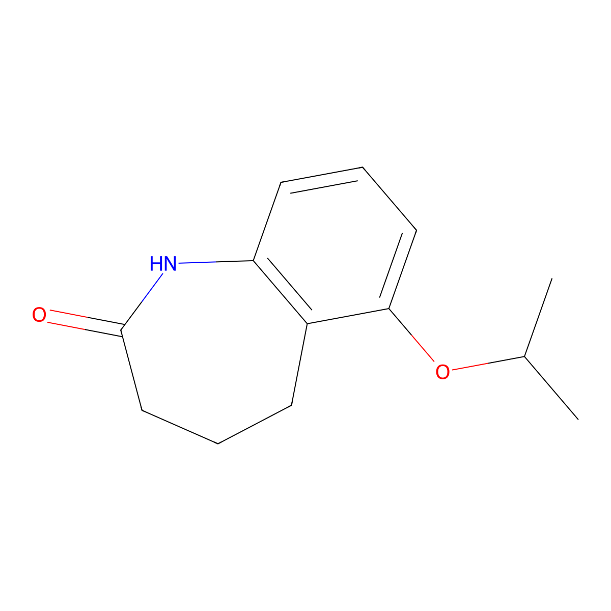 6-Isopropoxy-1,3,4,5-tetrahydro-2H-benzo[B]azepin-2-one molecular structure, CAS 1462951-00-3
