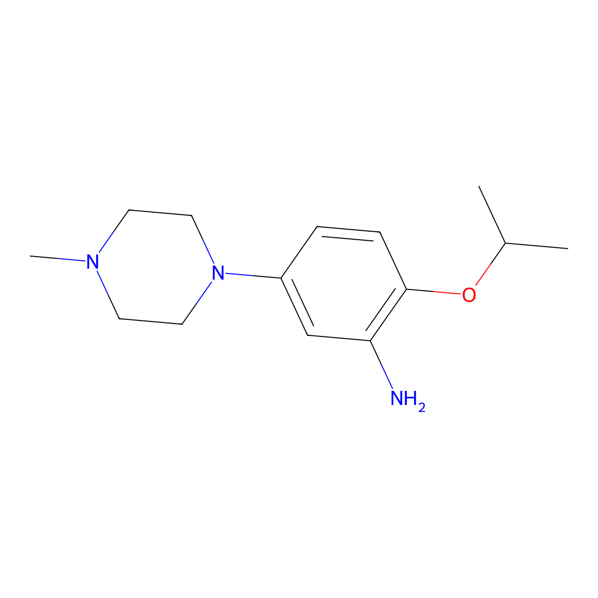 2-Isopropoxy-5-(4-methylpiperazin-1-YL)aniline molecular structure, CAS 1462951-05-8