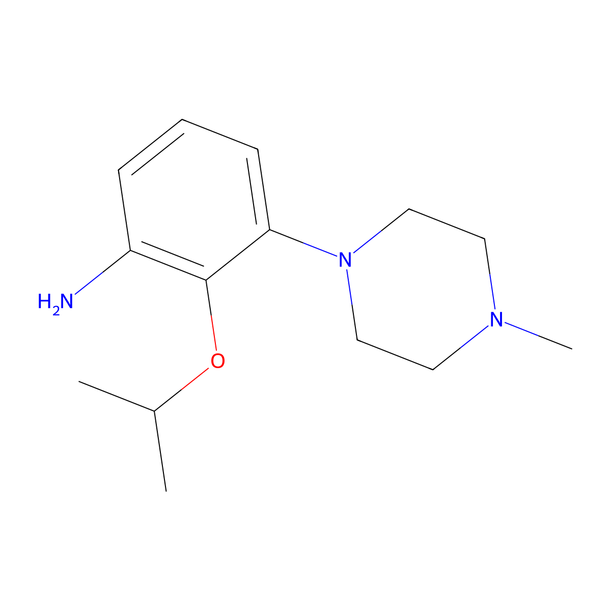 2-Isopropoxy-3-(4-methylpiperazin-1-YL)aniline molecular structure, CAS 1462951-08-1